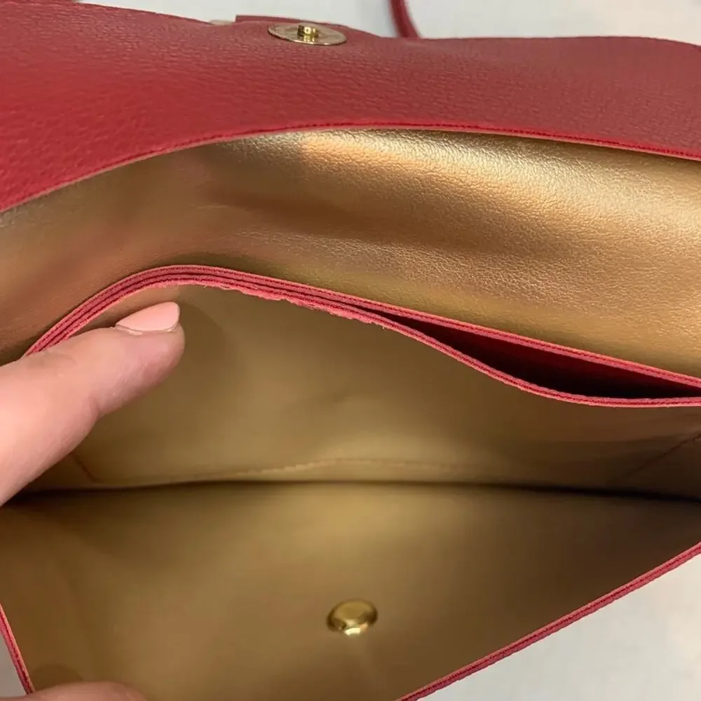 Isabelle Wine Vegan Leather Crossbody Wallet